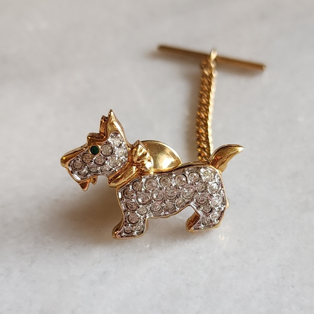 Swarovski Dog Brooch
